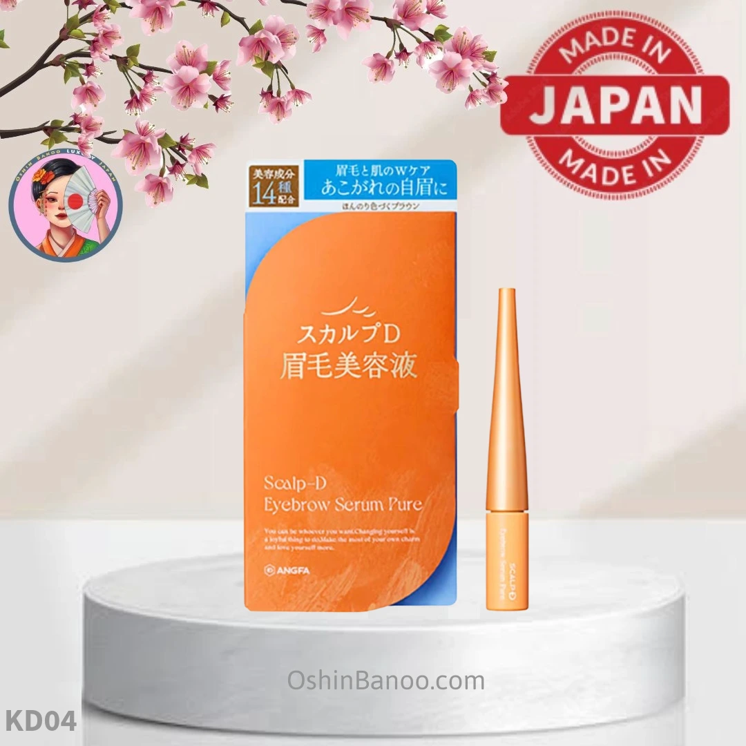 KD04N سرم تقویتکننده ابرو برند انگفا اسکالپ دی | ANGFA SCALP D BEAUTE Pure Free Eyebrow Serum | اصل ژاپن | اوشین بانو