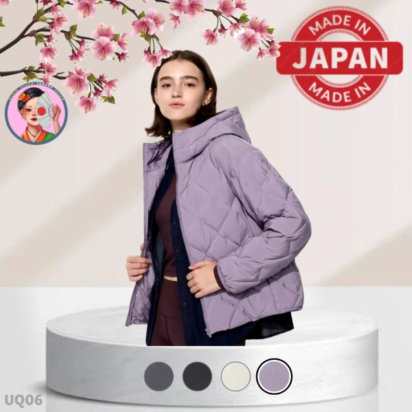 UQ06 کاپشن سبک، کلاه دار و گرم یونیکلو